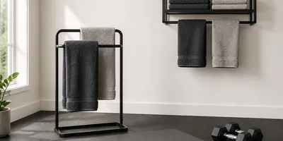 Home-Gym Towel Racks: Freestanding vs. Wall-Mounted